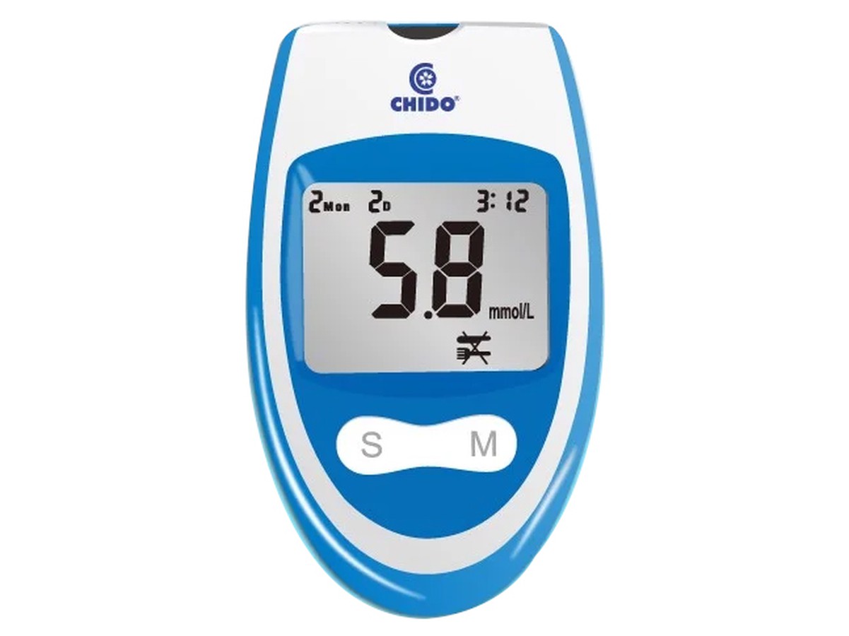 Máy đo đường huyết CHIDO tặng hộp 50 que thử + gói 50 kim lấy máu - Bảo hành 5 năm chính hãng