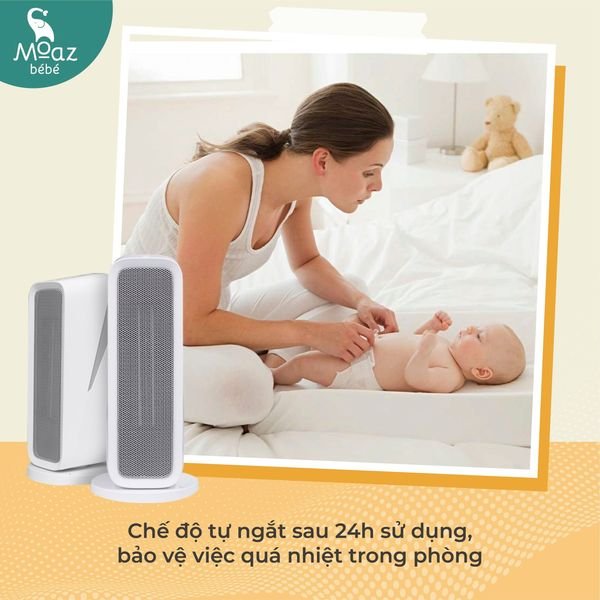 Máy Sưởi Đa Năng Moaz BéBé MB034 Xoay Tự Động, bảo hành 12 tháng